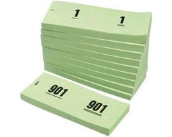 Benza Garderobenummers Nummerbloks Lootjes - Groen