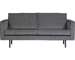 BePureHome 2,5-zits bank Rodeo - Streep - Zwart/Grijs - 85x190x86 cm