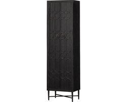 BePureHome Bequest Hoge Kast - Hout - Zwart - 210x60x40