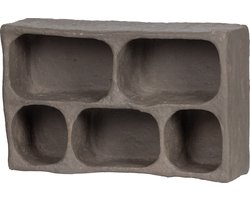 BePureHome Clay Wandkastje - Handgemaakt - Papier Mache - Grijs - 70x45x23 cm