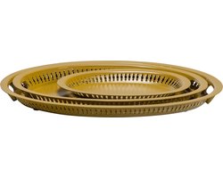 BePureHome Dish Dienbladen - Metaal - Fudge - Set van 3