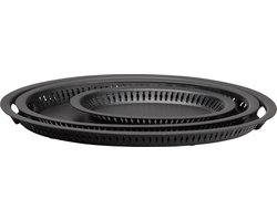 BePureHome Dish Dienbladen - Metaal - Zwart - Set van 3