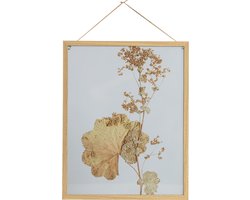 BePureHome Fotolijst met Droogbloemen Potpourri – Hout/Glas – Naturel – 50x40x3