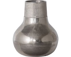 BePureHome Metal Vaas L - Metaal - Zilver - 36x30x30