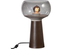 BePureHome Mushroom Tafellamp - Glas - Coffee - 37x24x24
