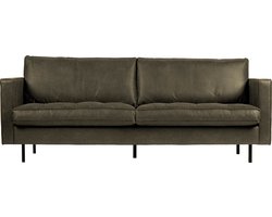 BePureHome Rodeo 2,5-Zits Bank - Recycle Leer - Army - 83x230x88