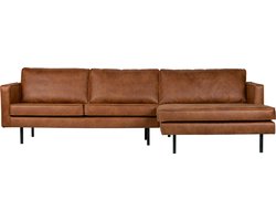 BePureHome Rodeo Chaise Longue Rechts - Leer - Cognac - 85x300x86