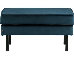 BePureHome Rodeo hocker op poten - Velvet - Blue - 45x84x54