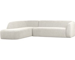 BePureHome Sloping Hoekbank Links - Polyester - Pearl - 77x225x187/87