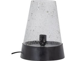 BePureHome Tafellamp Costly - Metaal/Glas - Zwart - 30x24x14