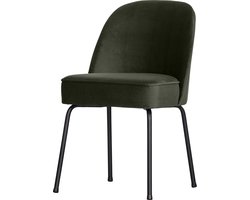 BePureHome Vogue Eetkamerstoel - Fluweel - Donker Groen - 83x50x57