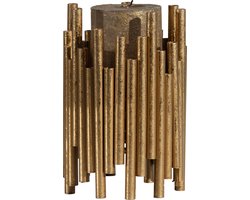 BePureHome Waxinehouder Uneven - Metaal - Antique Brass - 18x12x12