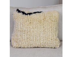 Berber Beni Ouarain kussen Wit - Bohemian stijl - 55 x 35 CM