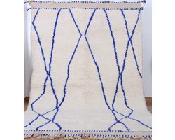 Berber Vloerkleed - Marokkaans Vloerkleed - 240 x 160 cm - Handgemaakt, Kleurrijk & Uniek - Gemaakt van 100% wol - Hoogpolig Azilal Tapijt