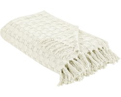 BERE - Bedsprei - Gebroken wit - 200 x 220 cm - Katoen