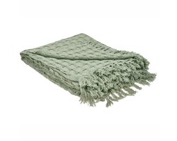 BERE - Bedsprei - Groen - 220 x 240 cm - Katoen