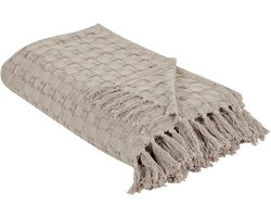 BERE - Bedsprei - Taupe - 200 x 220 cm - Katoen