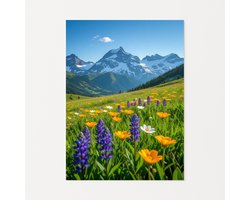 Berg muurdecoratie – wanddecoratie klassiek – 30x40 cm