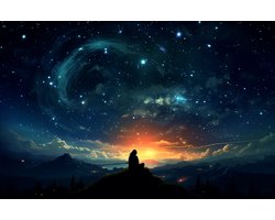 Berg Poster | Berguitzicht | Zwart Wit Poster | Natuurposter | Moderne Kunst | Abstracte Poster | Aesthetic | 50x70cm | Wanddecoratie | Muurposter | Aesthetic room decor | S1297DZ | Geschikt om in te lijsten