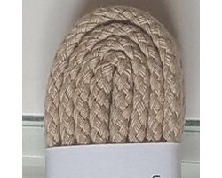 Bergal Duitse schoenveters van goede kwaliteit - middenrond creme kleur 75cm lang
