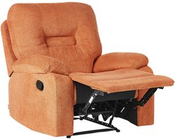 BERGEN - Fauteuil handmatig verstelbaar - Oranje - Polyester