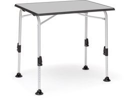 BERGER Ivalo 2 Campingtafel | Klaptafel |Verstelbare Hoogte | Inklapbaar Camping Tafel Tuintafel Eettafel | Voor Balkon Tuin Terras | Tuinmeubels Kampeerartikelen | Aluminium | 80 x 60 cm