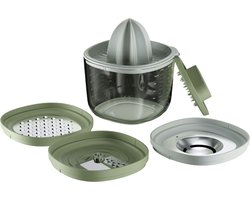 BergHOFF Home Keukenhulpset – 6-delig – Citruspers, Rasp, Spiraalsnijder, Eierscheider & Maatbeker – Compact & Stapelbaar – BPA-vrij – Vaatwasmachinebestendig