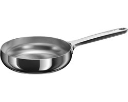 BergHOFF Home Koekenpan Ø 20 cm – RVS Braadpan – PFAS-Vrije Bakpan – Geschikt voor Inductie, Gas, Elektrisch en Keramisch – Ovenbestendige tot 250 °C en Vaatwasserbestendige pan – Stellar Steel