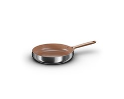 BergHOFF Home Koekenpan Ø 28 cm - RVS Koekenpan - Antikleefpan - PFAS & PTFE vrij - Inductie, Elektrisch, Keramisch & Gas - Keramische Anti-Aanbakpan - Rose gold