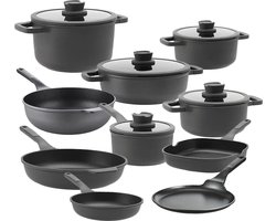 BergHOFF Leo Stone Pannenset 10-delig - met Gratis serveertang