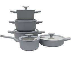 BergHOFF Pannenset Balance Recycled Moonmist 5 delig - Downdraft