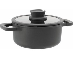 BergHOFF Pannenset Leo Stone+ - 15 Delig - Downdraft met Gratis Serveertang