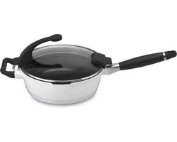 BergHOFF Virgo Line Braadpan met Deksel - 28 cm - Aluminium - Wit