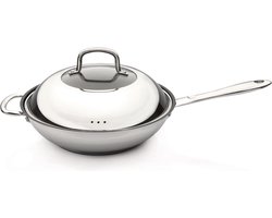 BergHOFF | Wokpan 28cm RVS met antikleeflaag