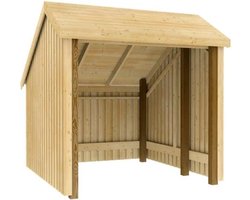 Berging open 5,7 m2 onbehandeld 248 x 229 x 250 cm - Type A
