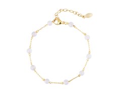 Bergkristal Armband Dames - Goudkleurig - Edelsteen Natuursteen - Verstelbaar - Kasey