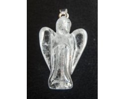 Bergkristal engel. Hanger. Edelsteen. 30 mm