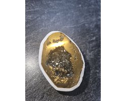 Bergkristal geode met goud coating