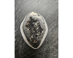 Bergkristal Geode met Zilver Coating