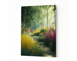 Berkenpad – kunstobject – woondecoratie – Canvas schilderij – 50x70 cm