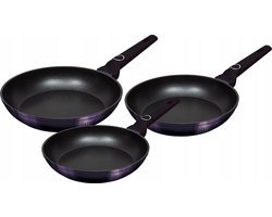 Berlinger Haus 7103 - 3 delige pannenset - Purple Eclipse collectie