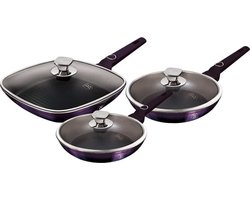 Berlinger Haus 7107 - 6-delige pannenset - Purple Eclipse Collection - Met deksel