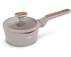 Berlinger Haus 8331 - Steelpan Taupe Collection - Ø16cm - inductie - met deksel - handvat met hout