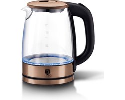 Berlinger Haus 9118 - Glazen waterkoker met Led verlichting - Rose goud