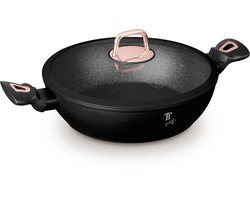 Berlinger Haus Hapjespan - Inductie - Ø 28 cm - Met Deksel - Zwart/Rose Goud