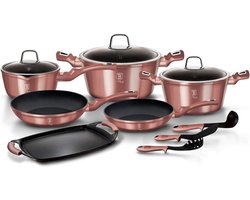 Berlinger Haus I-Rose Serie - Pannenset - Titanium Coating - 12-delig - Roze