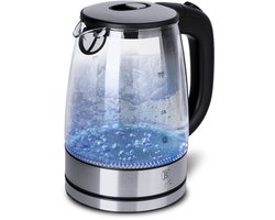 Berlinger Haus Waterkoker - Glas - Elektrisch - 1,7L - Retro - met LED - 2200W - Glazen Waterkoker - RVS