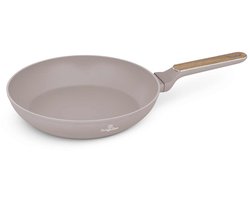 BerlingerHaus 8328 - Koekenpan - 28 cm - Taupe collection Nordic - houten handvat