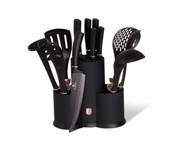 BerlingerHaus Keukengerei Set 12 Delig - Zwart/Roségoud