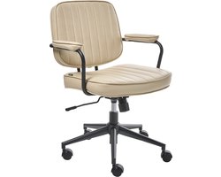 BERNE - Bureaustoel - Beige - Kunstleer